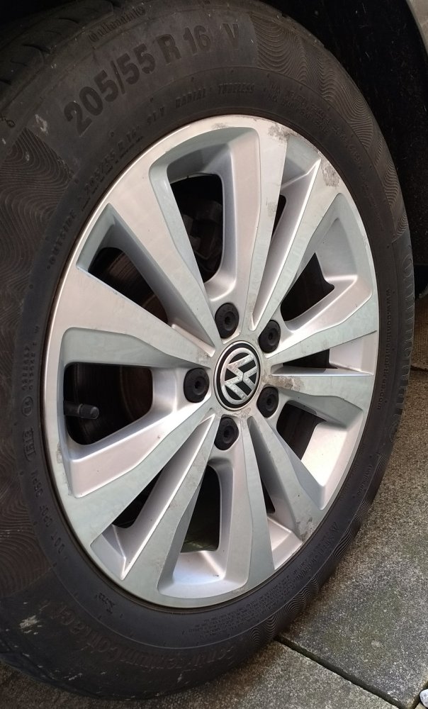 marked alloy wheel